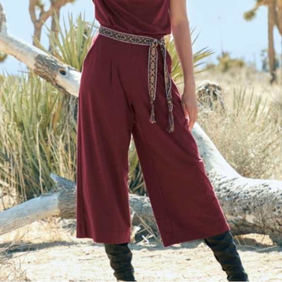 Peruvian Connection Pants - Peruvian Connection Twyla Knit Pull On Crop Pant Brown Size Small